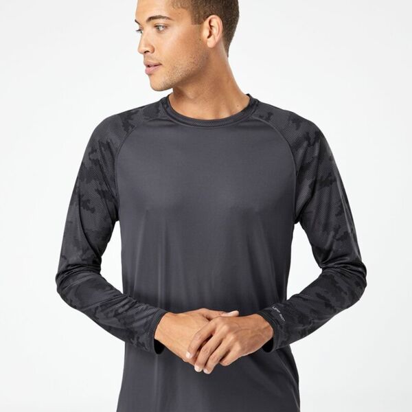 Cayman Performance Camo Colorblock Long Sleeve T-Shirt Thumbnail
